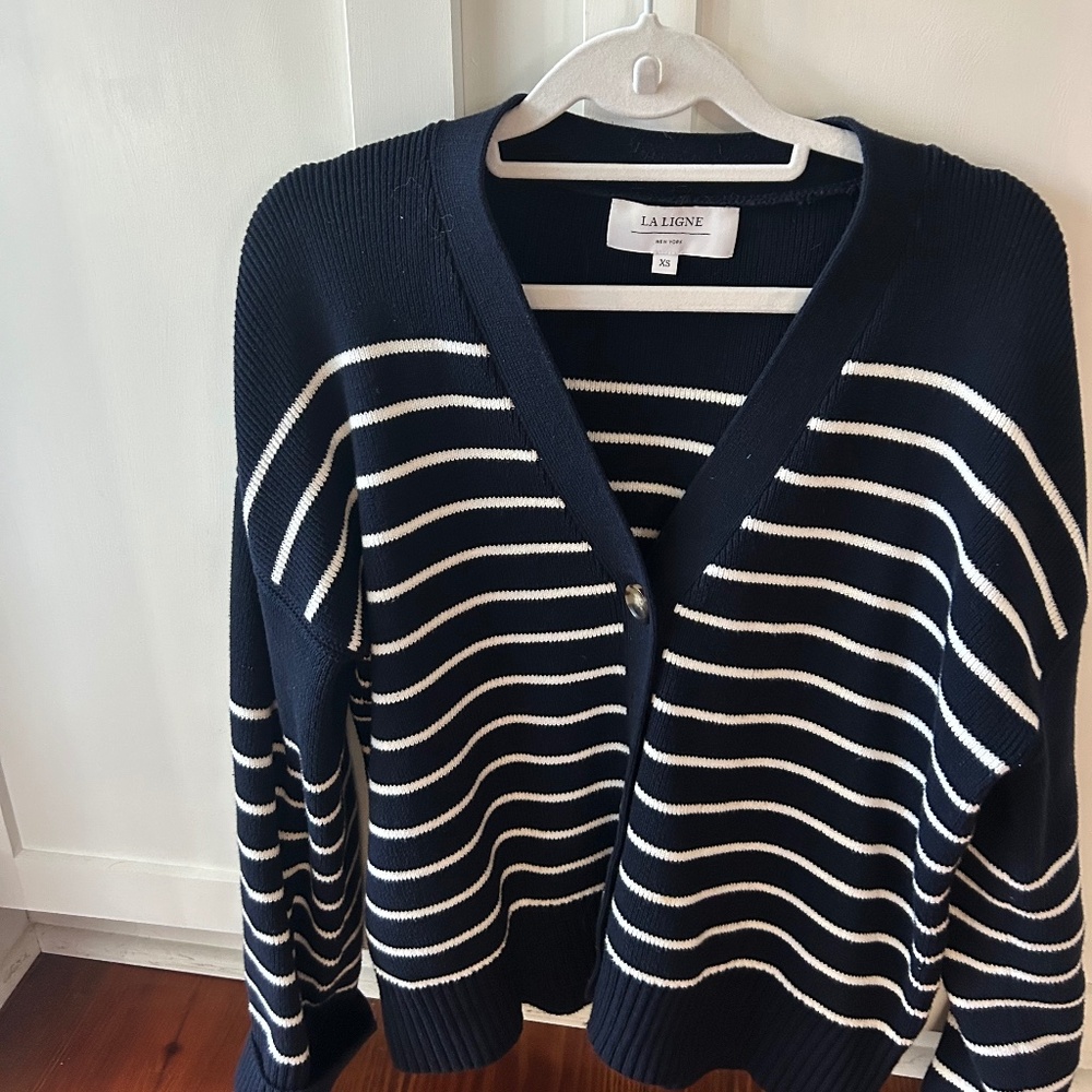 La Ligne New York Striped Cardigan